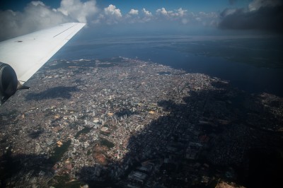 G-1 flies over Manaus