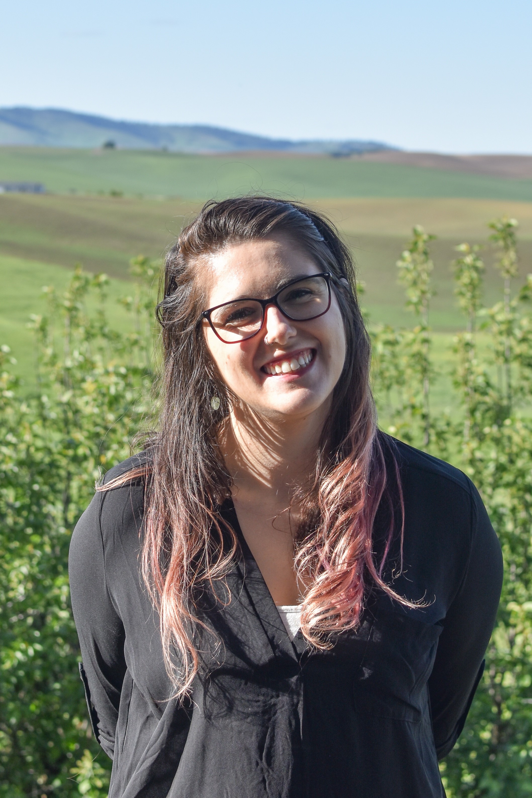 Sarah Murphy poses near Pullman, Washington. 