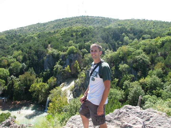 Theisen pauses during a 2010 hike near Turner Falls in the Arbuckle Mountains of southcentral Oklahoma.