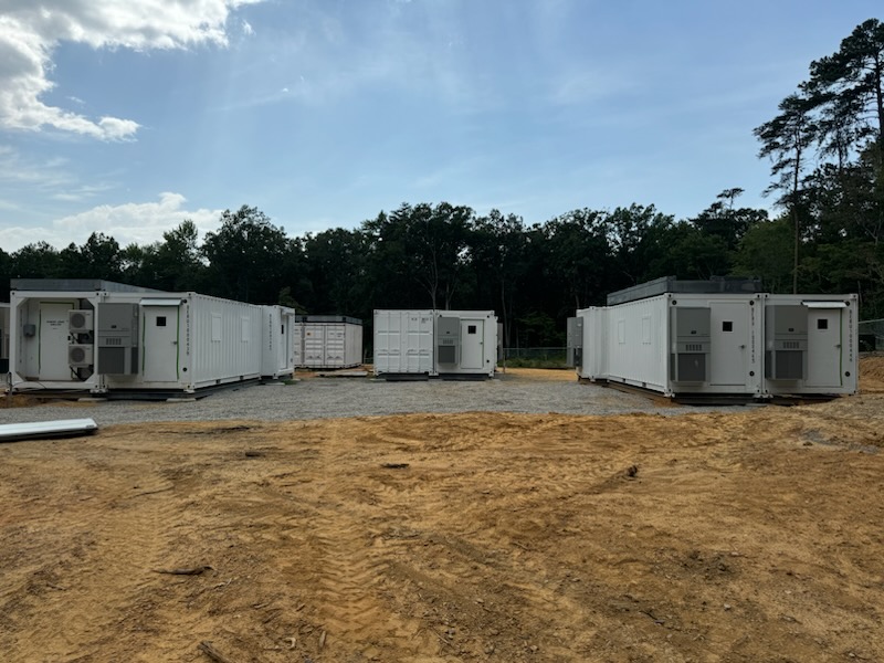 Sea containers are pictured at the main site of ARM’s Bankhead National Forest atmospheric observatory, which will begin operations in fall 2024 in Alabama.