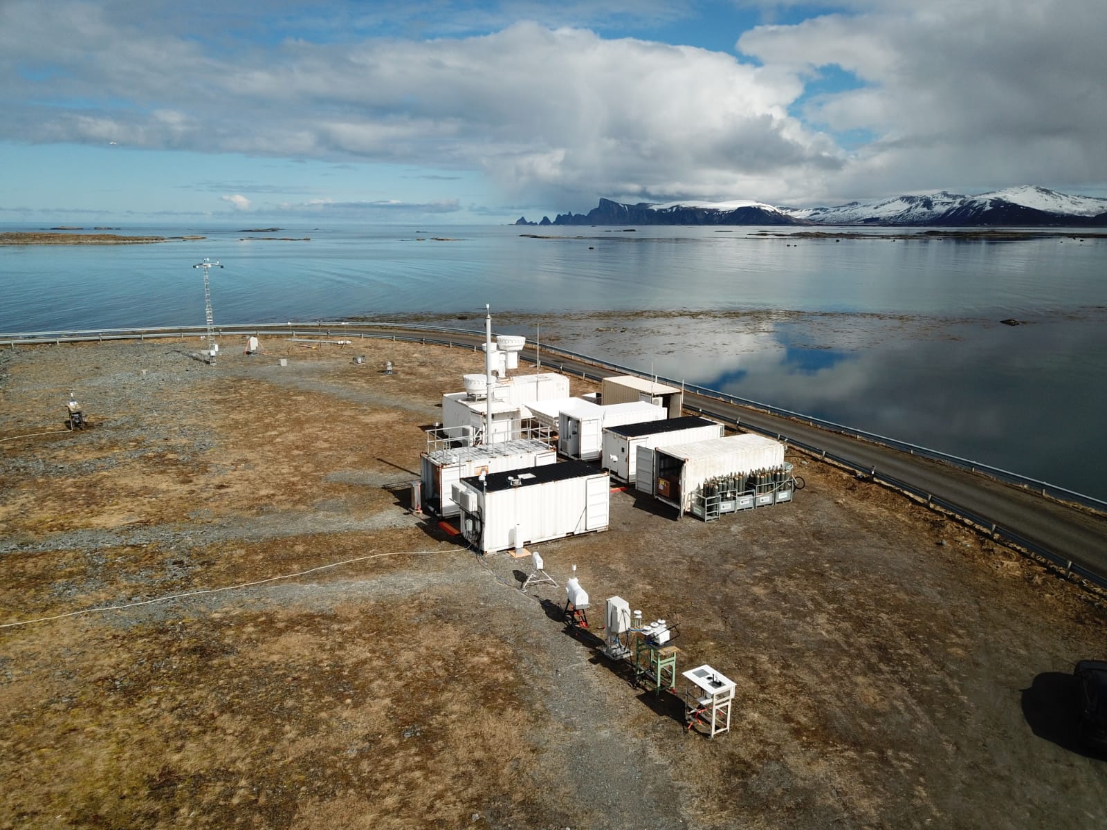 The first ARM Mobile Facility (AMF1), above, pulled in COMBLE data from a fishing village within the Arctic Circle on the island of Andøya. The ice edge of the Arctic is approximately 1,000 kilometers (620 miles) to the north. 
