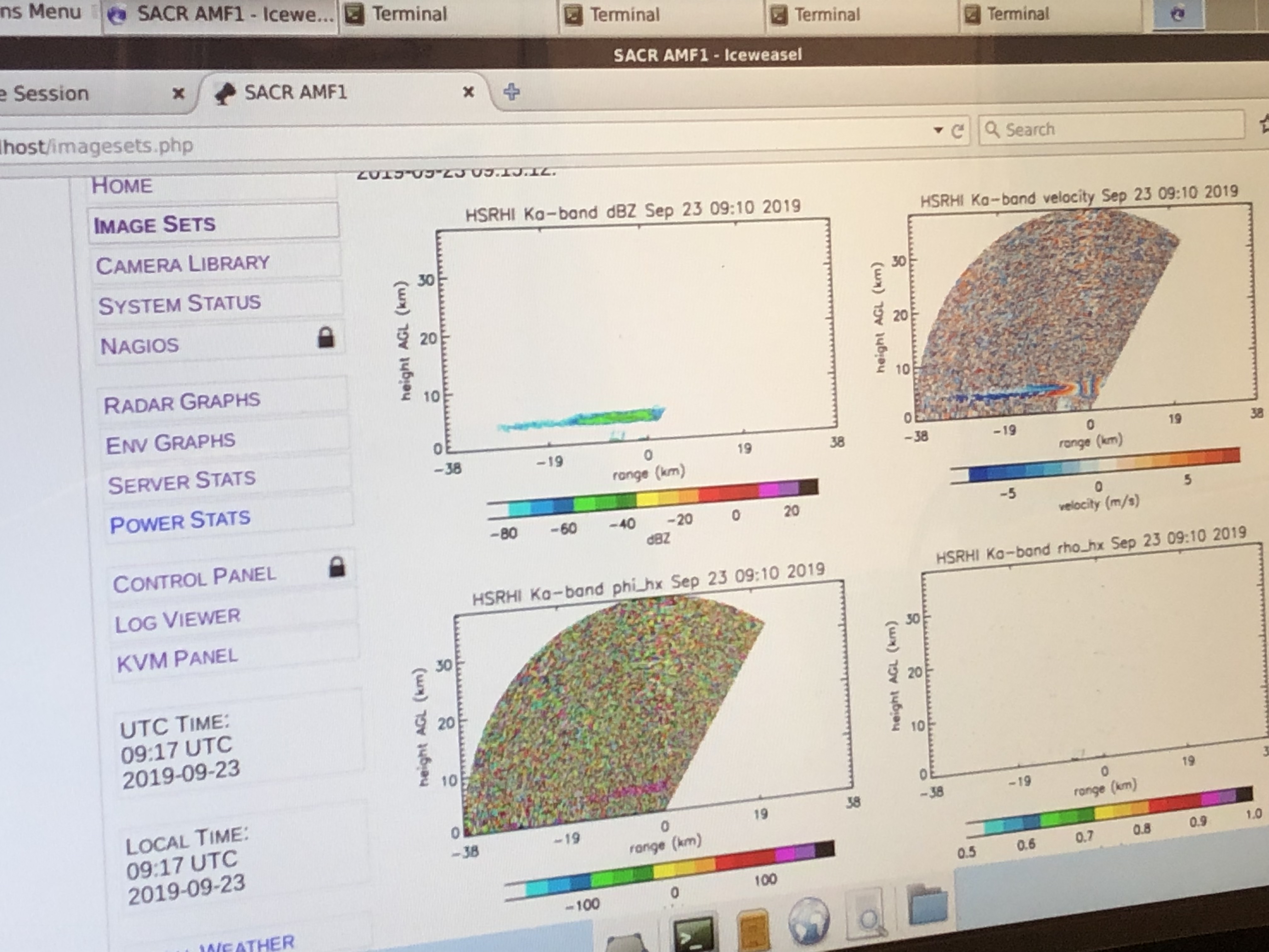 This glimpse of radar data from the COMBLE AMF1 installation in September 2019 hints at the six-month campaign’s trove of ARM measurements. 
