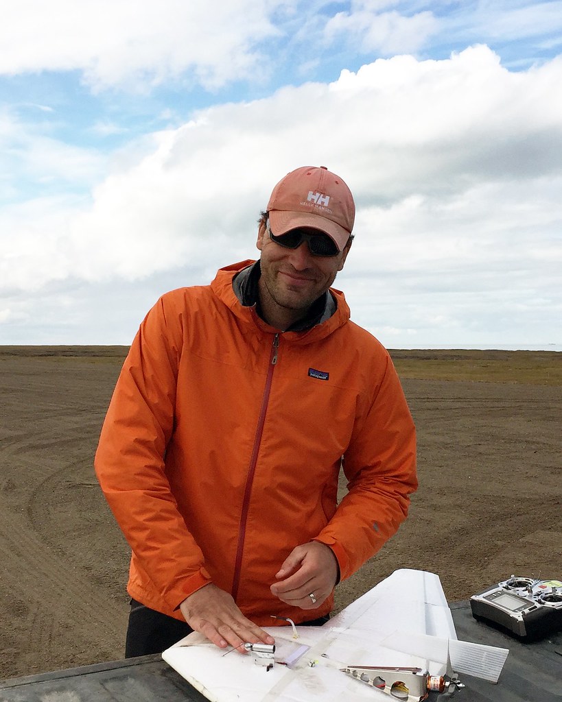 De Boer led a UAS-aided ARM field campaign in 2015―2016 called Evaluation of Routine Atmospheric Sounding Measurements using Unmanned Systems (ERASMUS). Above, he gets a DataHawk ready to fly. Photo courtesy of ARM.