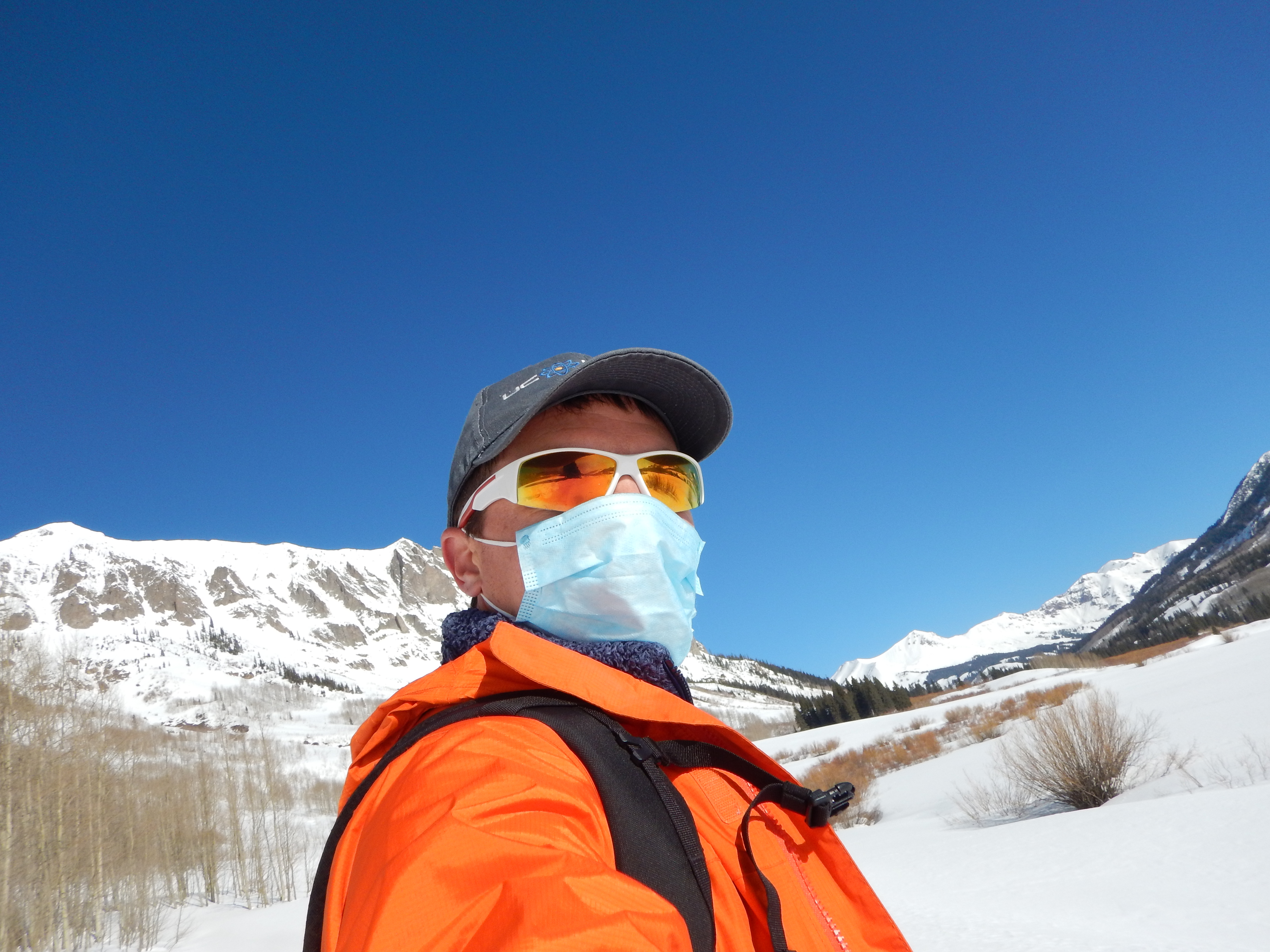 During a wintertime pre-SAIL site visit, Daniel Feldman skis along Gothic Road to the main instrumented SAIL site at the Rocky Mountain Biological Laboratory in Gothic, Colorado. 