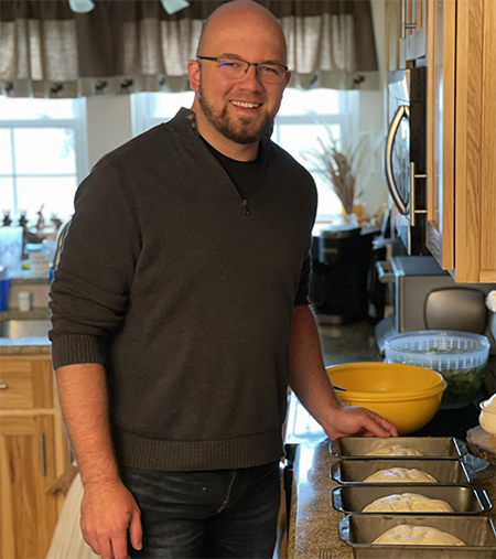 To relax, some scientists bowl, bike, or play badminton. Dzambo bakes. In his Aunt Cindy’s kitchen in Centennial, Colorado, Dzambo reminds us “few things stand the test of time better and longer than Bubba (Grandma) Dzambo’s bread recipe.” 