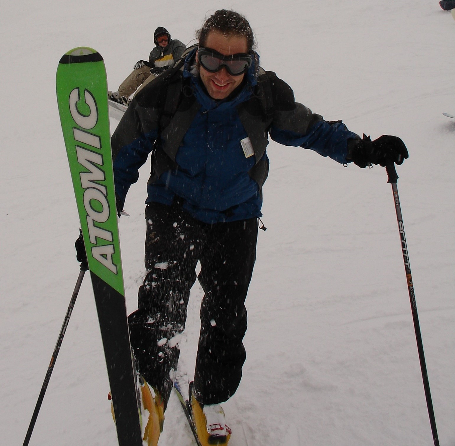 Knopf skiing on Whistler Mountain during his post-doc years at the University of British Columbia. 