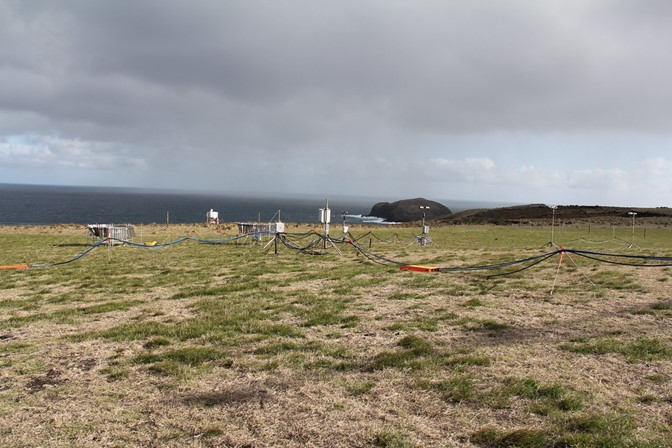 Though not directly involved, McFarquhar keeps track of ARM’s 2024──2025 Cloud And Precipitation Experiment at kennaook (CAPE-k), where instruments like the ones above are situated at the edge of the Southern Ocean. He has an interest in the same knowledge gaps regarding seasonal clouds and precipitation over the climate-critical Southern Ocean. 