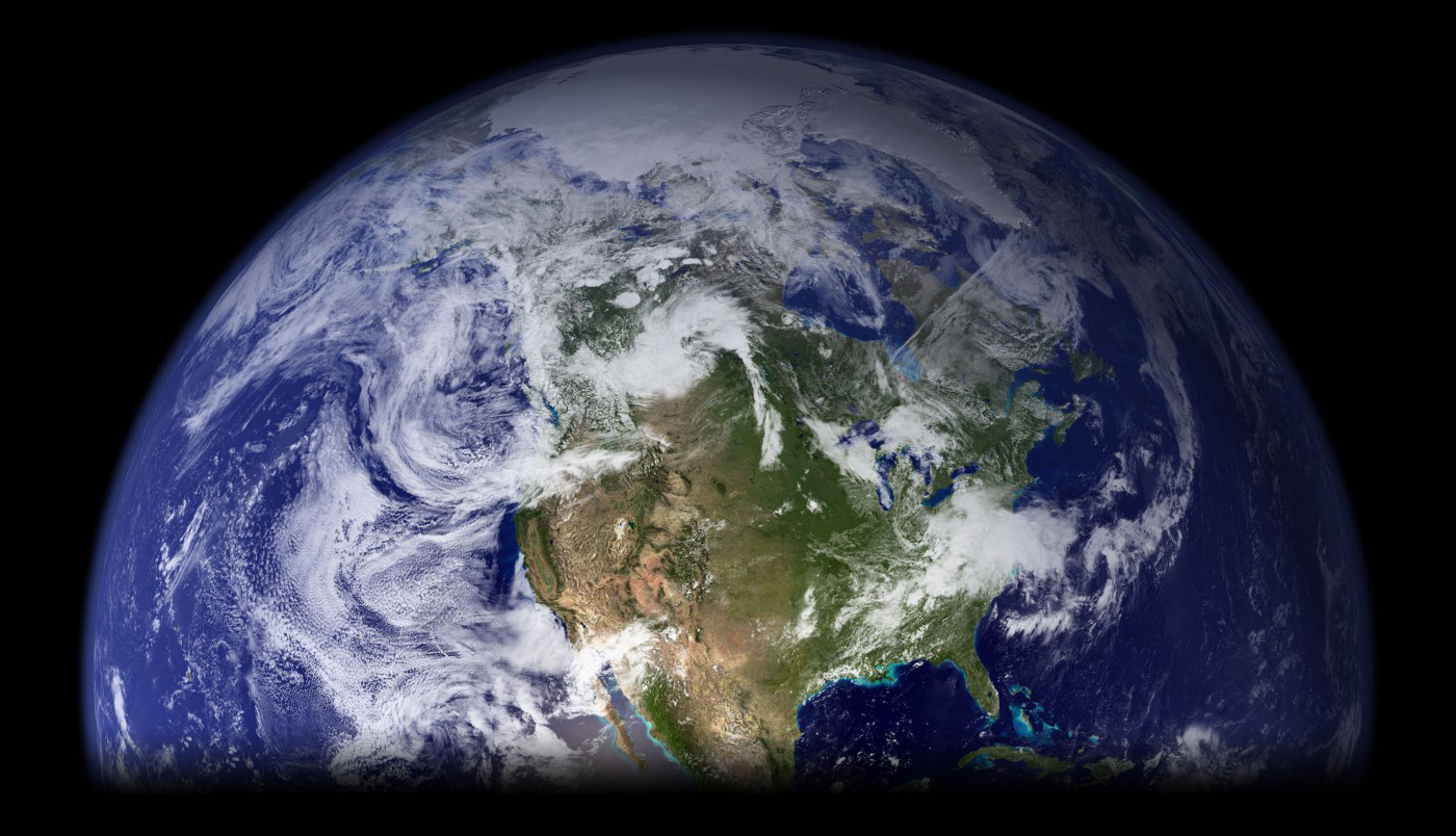 “Gaia” is the word for the idea that planet Earth is a self-regulating organism, whose components―land, sea, and air―operate as a single entity, animated by feedback cycles. A 1979 book by that name helped inspire Steiner to become a scientist. Photo is courtesy of NASA.
