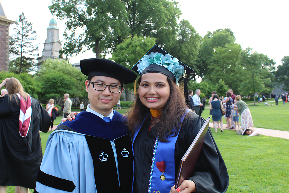 Joseph Woo and Ferdousi-Rokib at her Lafayette College graduation. Photo courtesy of Ferdousi-Rokib.