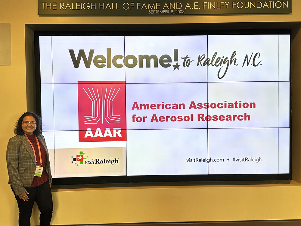 Ferdousi-Rokib arrives at the 2022 AAAR Annual Conference in Raleigh, North Carolina. Photo courtesy of Ferdousi-Rokib.