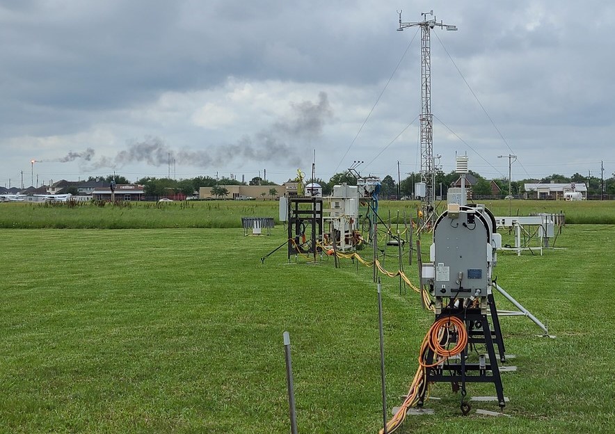 Even in semi-rural La Porte, Texas, the atmosphere was subject to a complex mix of influences from farming, industry, and transportation. Petters says distinct data signals are hard to get from such heterogeneous surroundings. Photo courtesy of the Atmospheric Radiation Measurement (ARM) user facility.