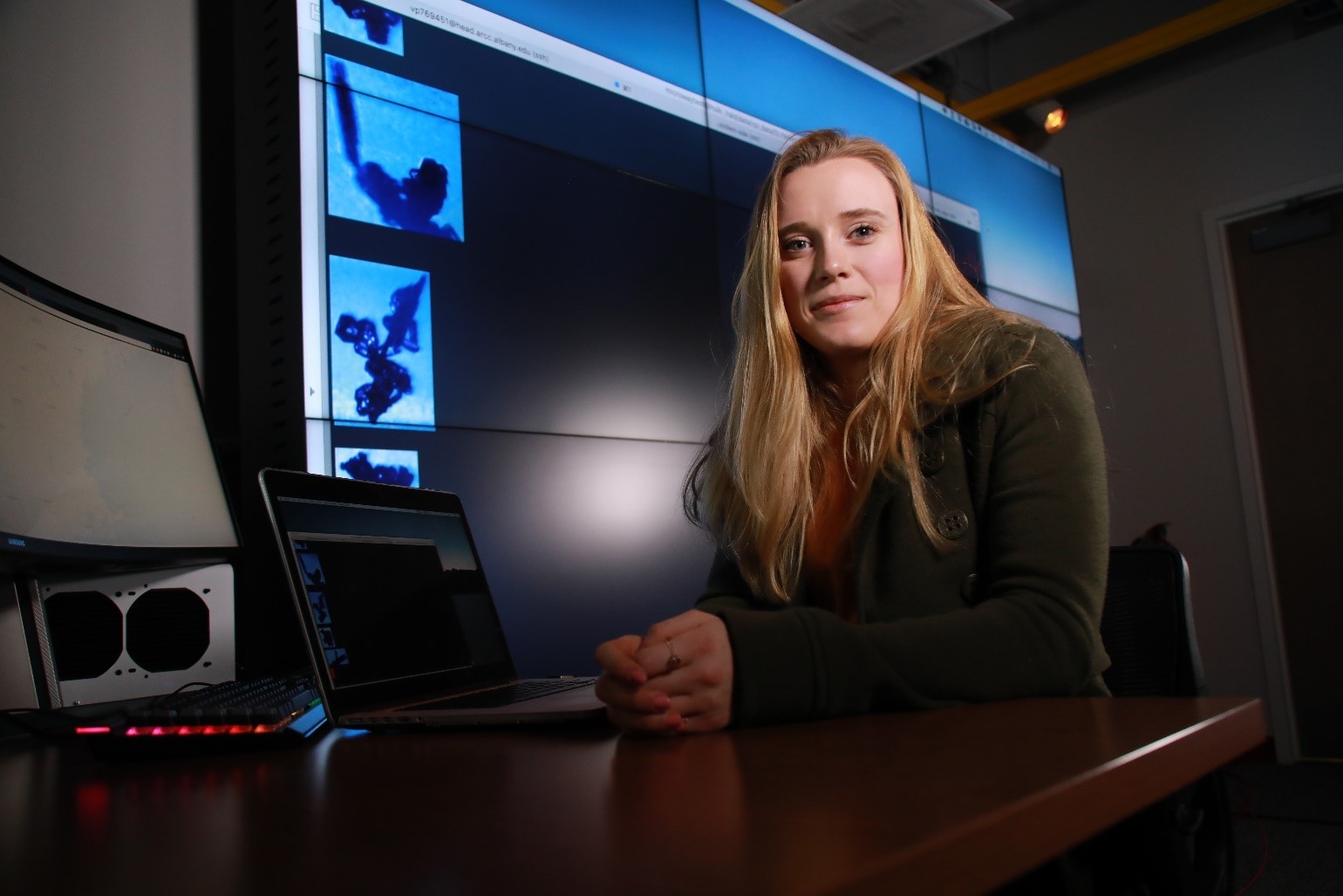 Vanessa Przybylo, a PhD candidate, is a key player in Sulia’s ice-particle categorization work. 