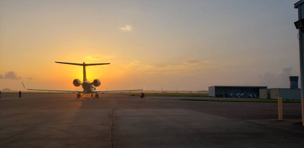 During TRACER-AQ, research flights were conducted aboard a Gulfstream V research aircraft flying out of NASA’s Johnson Space Center in Houston. Photo is by Laura Judd, NASA Langley Research Center.