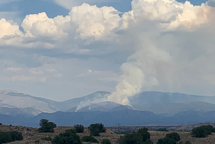 During the Rio Medio, New Mexico, fire on August 30, 2020, researchers used a new instrument that samples smoke and scans humidity. 