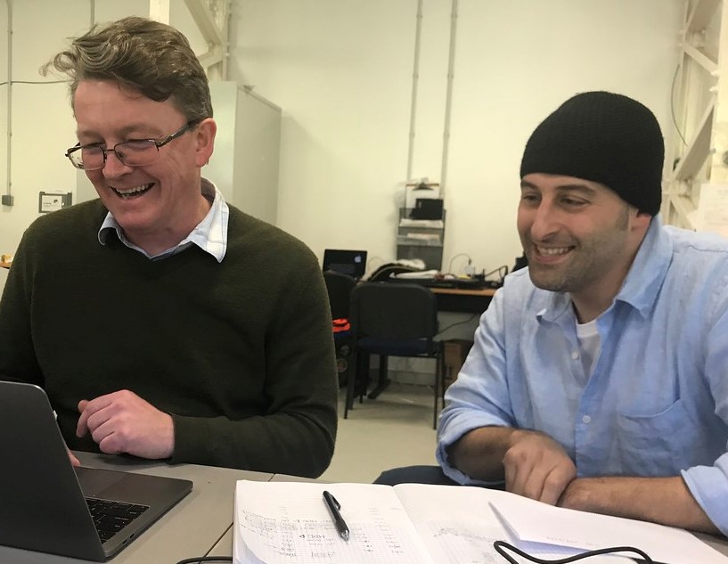 Wood, on the left, joined Brookhaven National Laboratory’s Scott Giangrande in a light moment during the Winter 2018 phase of ARM’s Aerosol and Cloud Experiments in the Eastern North Atlantic (ACE-ENA) field campaign on Graciosa Island. Wood is enamored of the Azores as a locus of good data on aerosol-cloud-precipitation interactions in marine low-cloud environments.