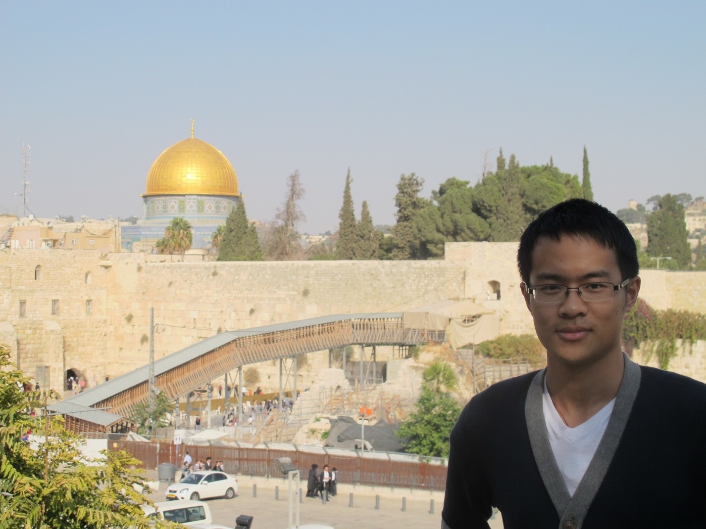 In the fall of 2013, Youtong Zheng posed in Jerusalem’s Old City during a two-semester graduate research visit in Israel. 