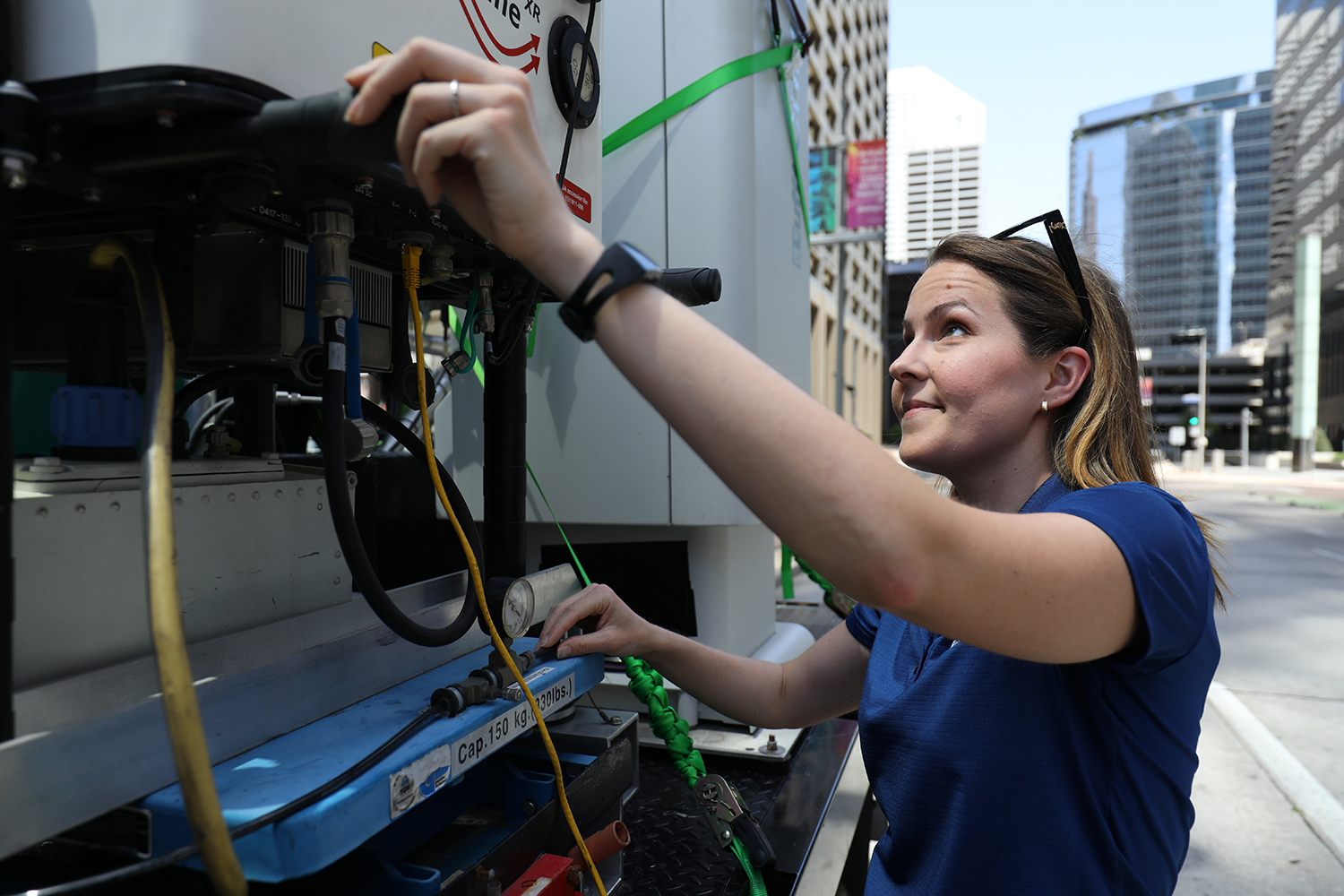 Lamer is the director of operations at Brookhaven Lab's Center for Multiscale Applied Sensing (CMAS), and she designed the new observational technique conducted in Houston. Photo is courtesy of ARM. 